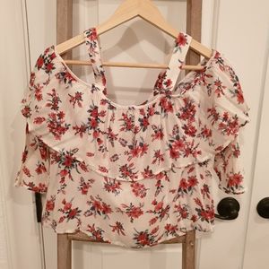 Bershka Flower top - size S